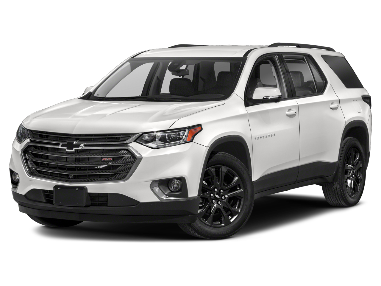 2021 Chevrolet Traverse RS in Graphite Metallic — front three-quarter view