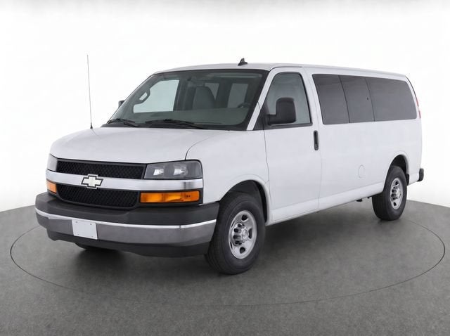 2013 Chevrolet Express Passenger 2500 LT in Summit White — front three-quarter view
