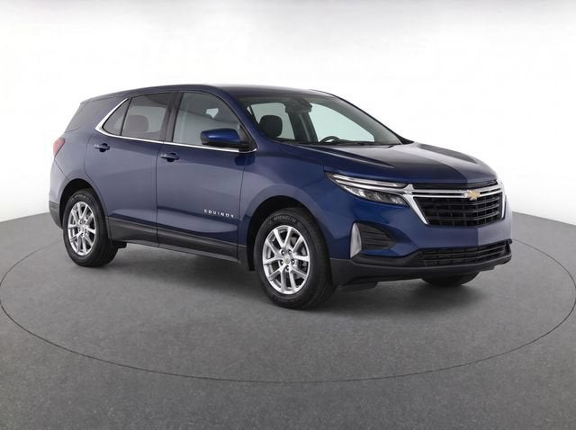 2022 Chevrolet Equinox LT in Blue Glow Metallic — front three-quarter view