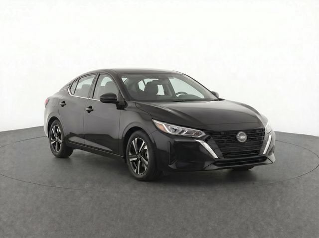 2024 Nissan Sentra SV in Black — front three-quarter view