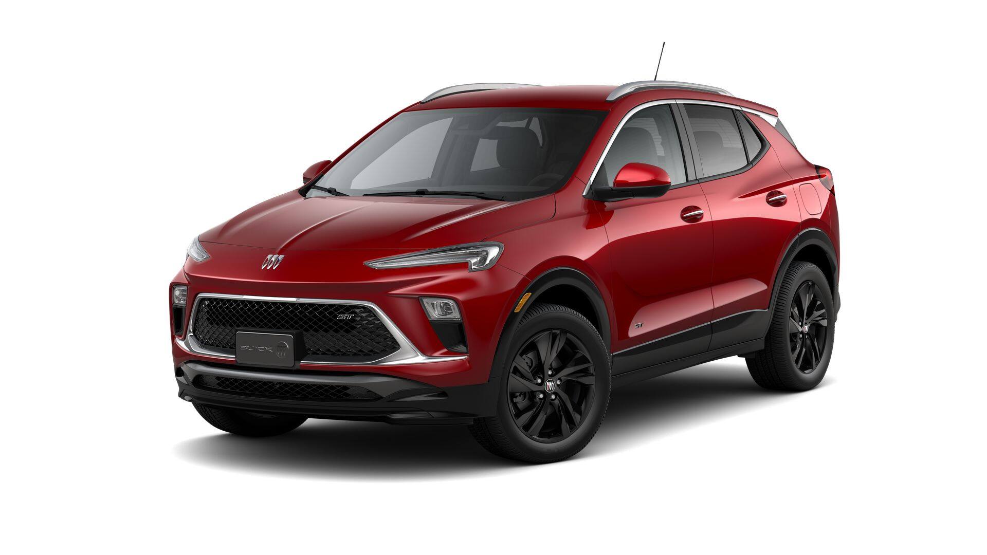 2026 Buick Encore GX Sport Touring in Brilliant Red — front three-quarter view
