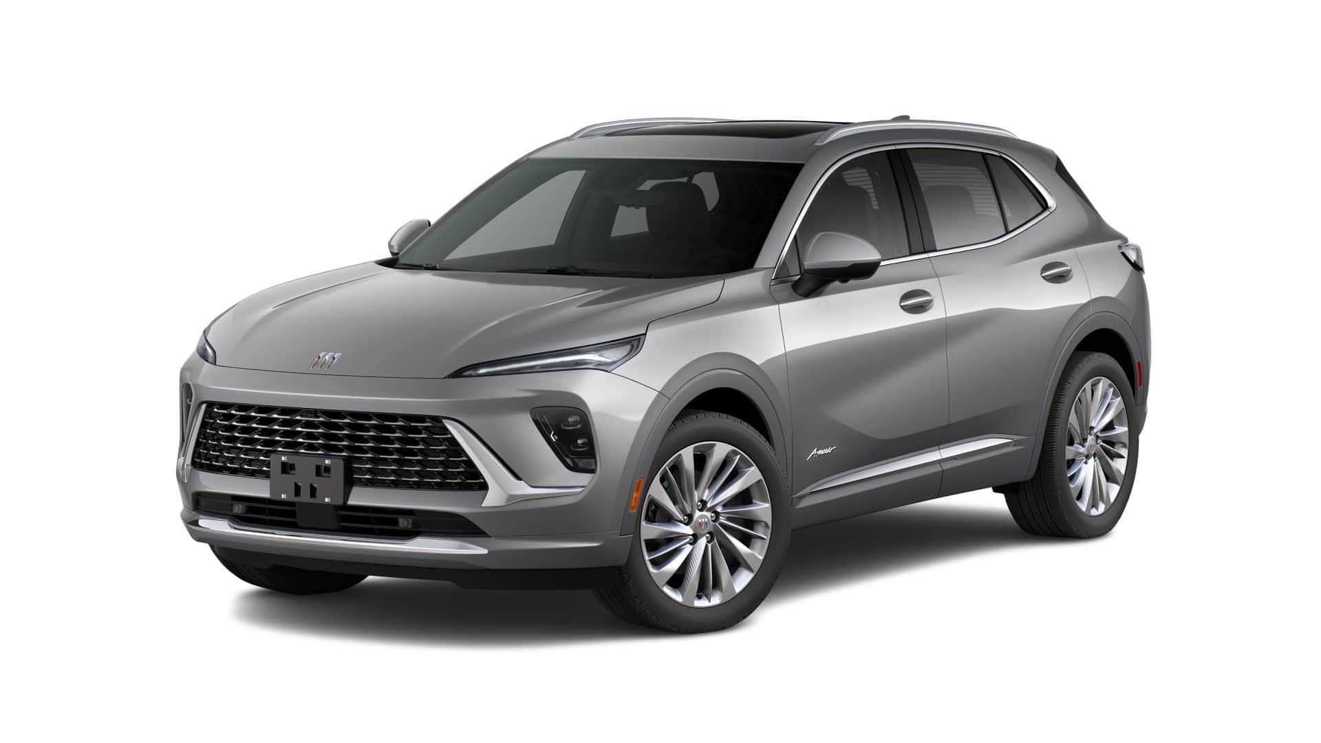 2026 Buick Envision Avenir in Moonstone Gray Metallic — front three-quarter view